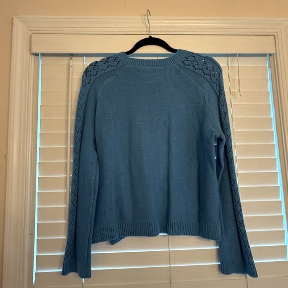 NWT Loft Blue Sweater with Geometric Design (Size: M) - Picture 4 of 4